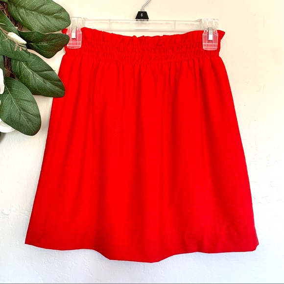 J. Crew Linen Sidewalk Smocked Waist Mini Skirt 00 - Picture 3 of 8
